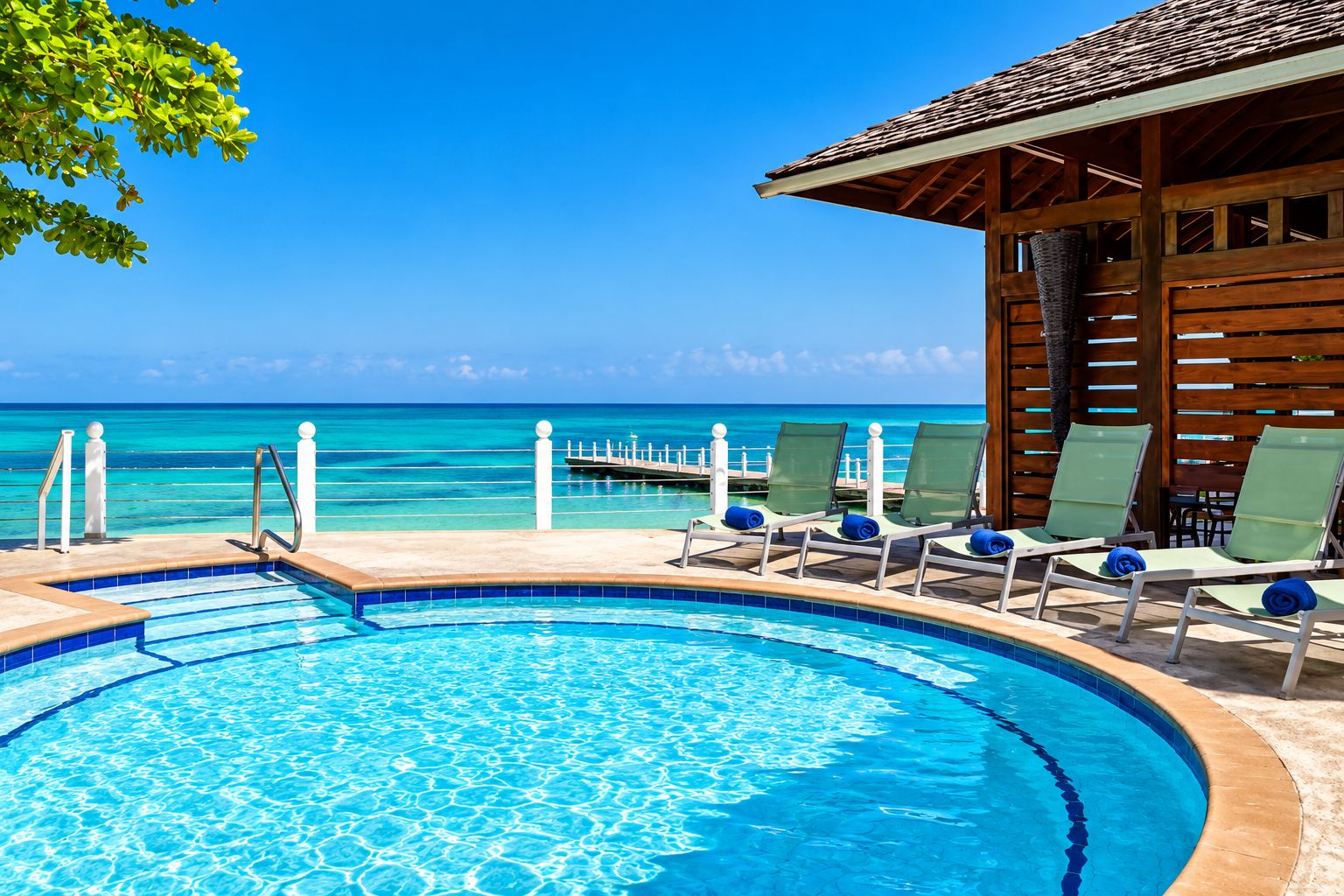 Seaside hot tub